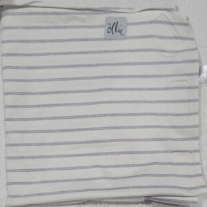 Nollie White and Gray Striped swaddle